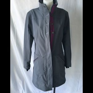 Title Nine jacket, grey and fushia