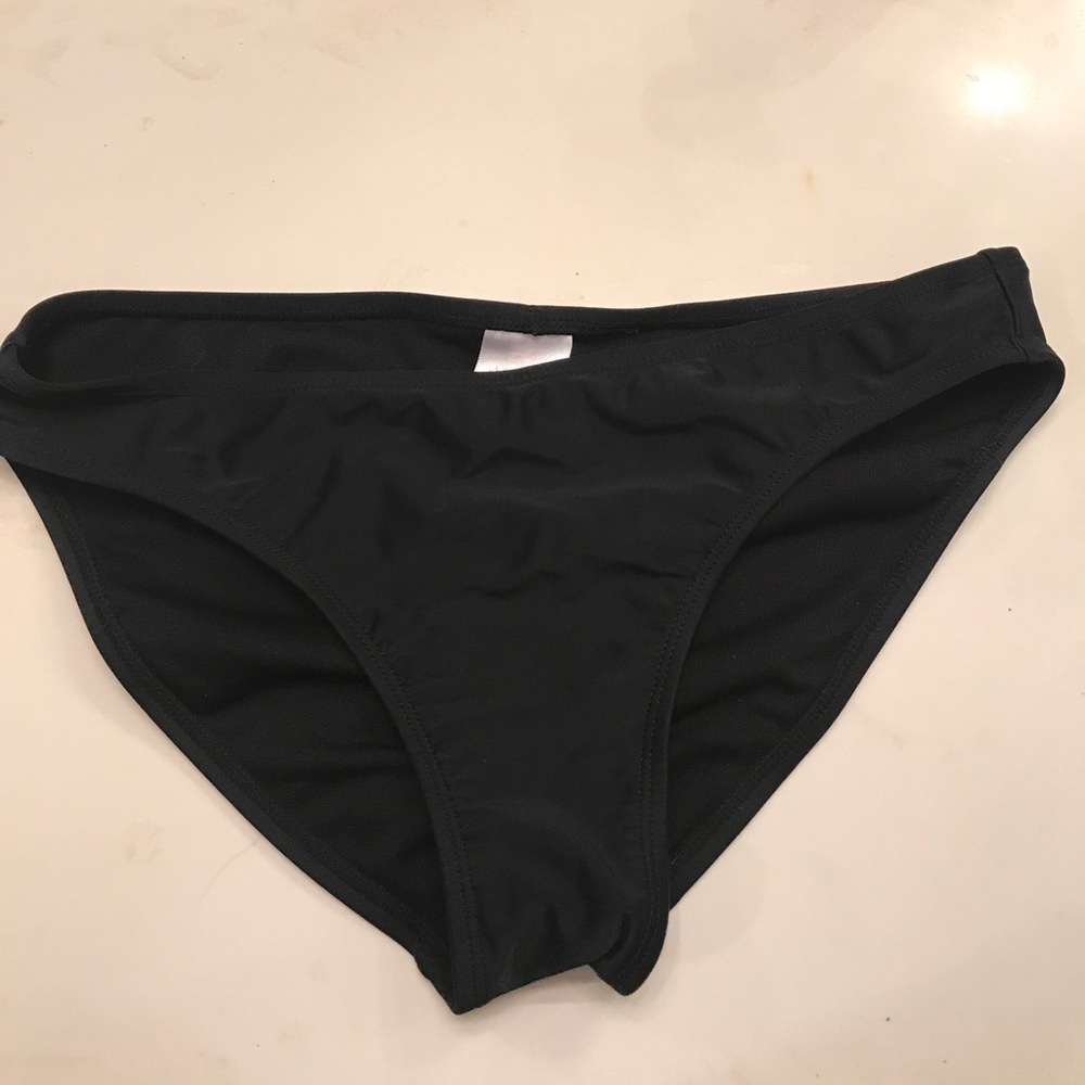 Black scrunch bathing suit bottoms