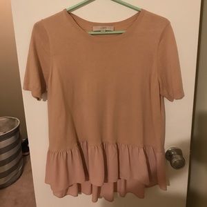 Loft peplum tee