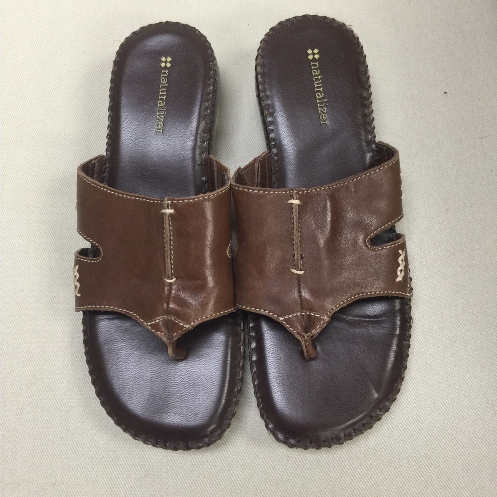 NATURALIZER brown leather sandals shoes sz 6.5