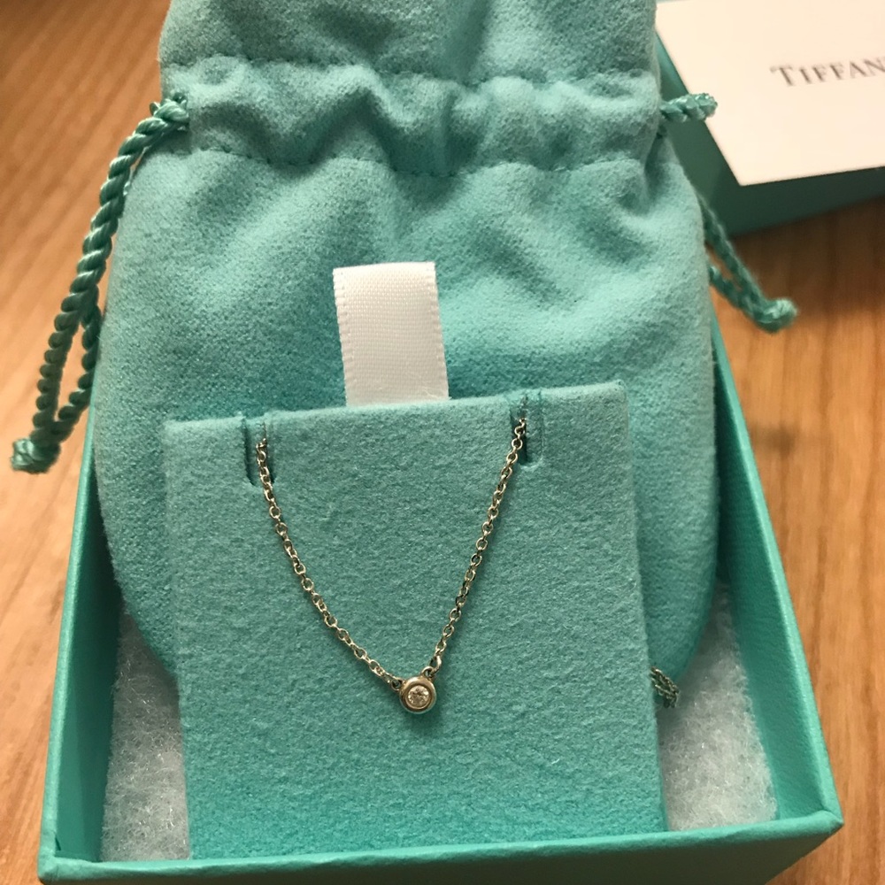 Tiffany sterling silver diamond necklace