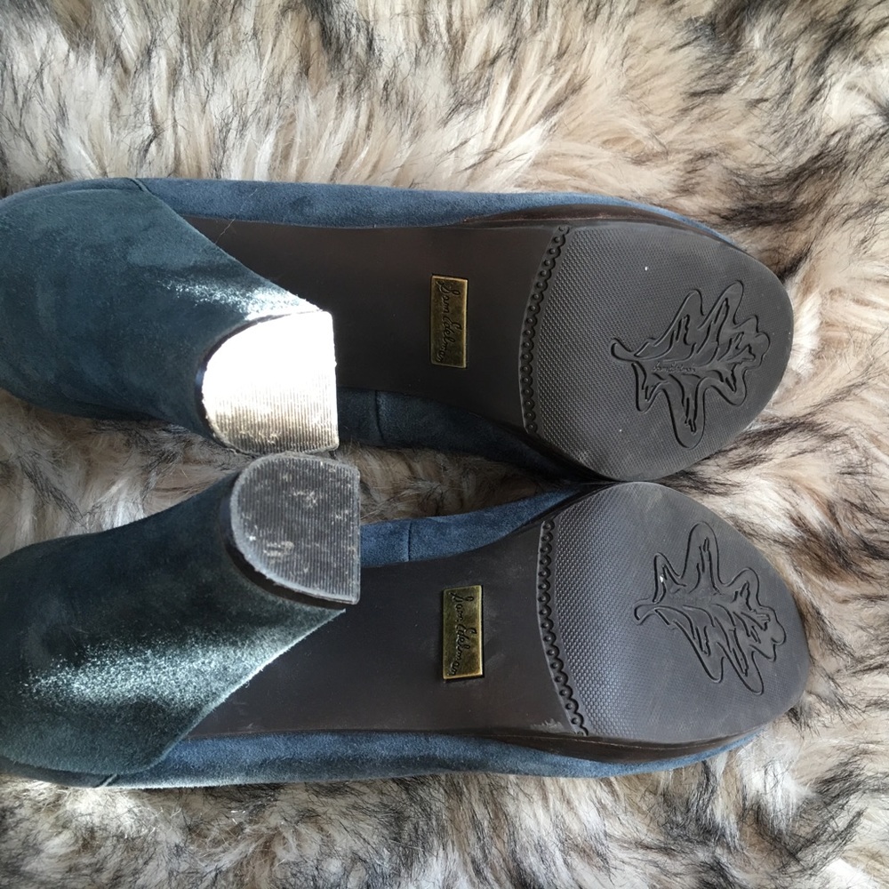 Sam Edelman Blue Suede Heels Vintage Inspired - Picture 5 of 8