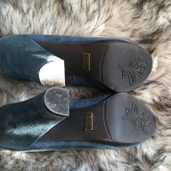 Sam Edelman Blue Suede Heels Vintage Inspired - Picture 5 of 8