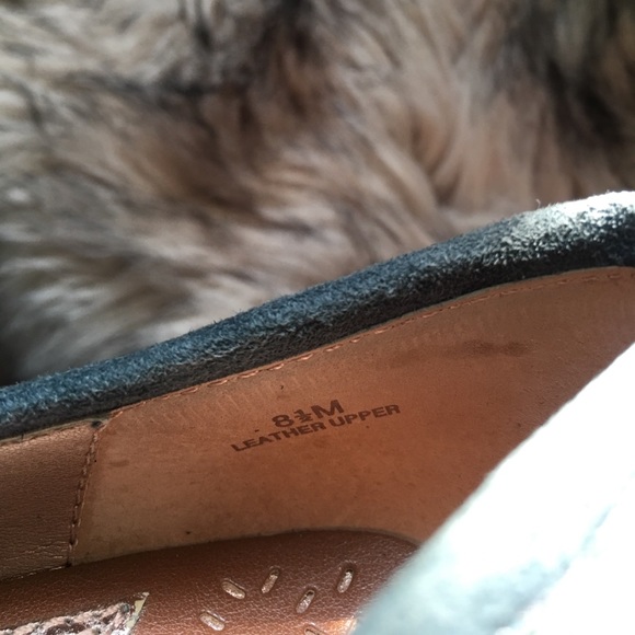 Sam Edelman Blue Suede Heels Vintage Inspired - Picture 8 of 8