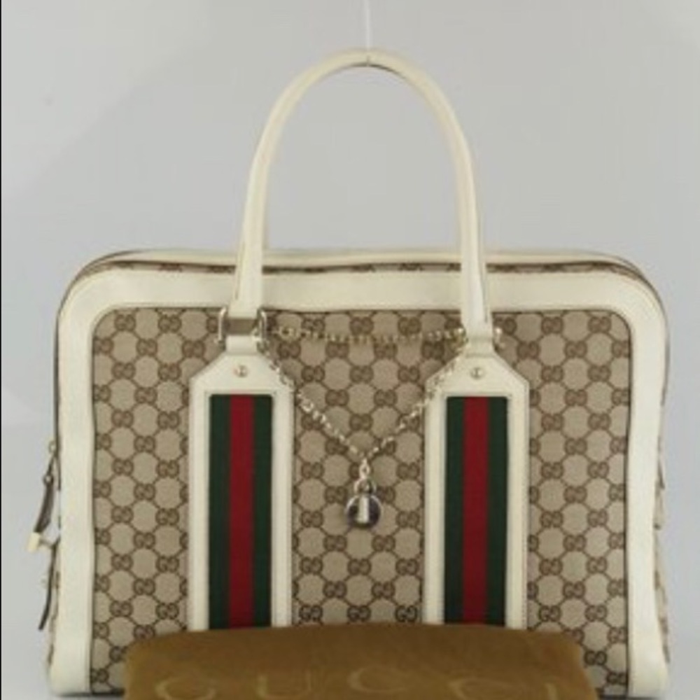 Gucci web bag 15L x 14H x 5 w