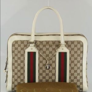 Gucci web bag 15L x 14H x 5 w