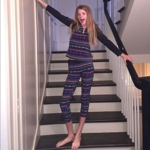 💜🖤Black/peach  light pants & fleece.💙🍑