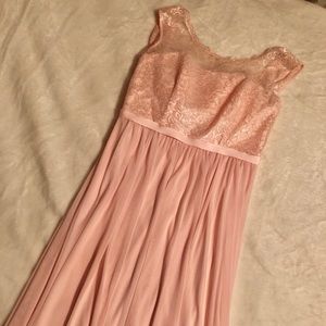 Blush & laced formal gown