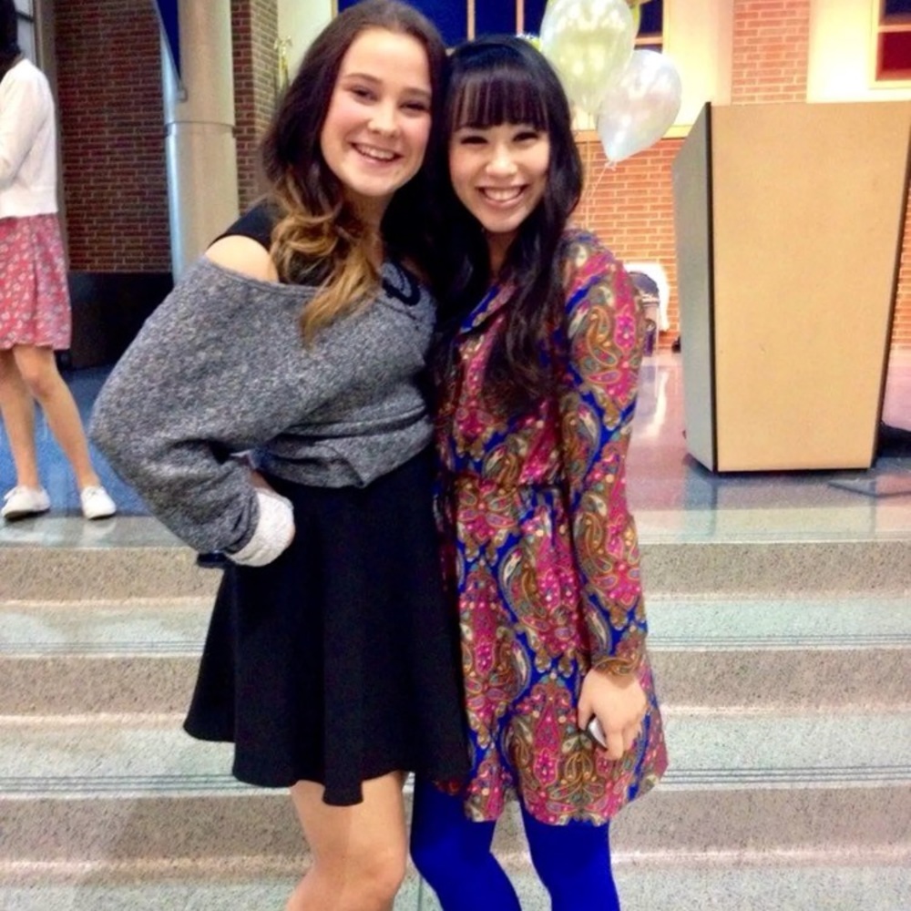 Long sleeve knee length dress