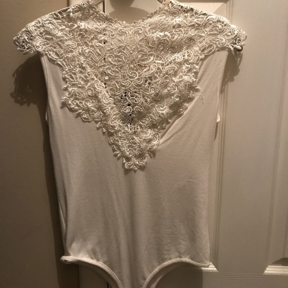 SOLD Lace Neckline BodySuit NWT