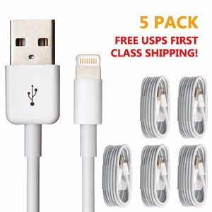 5 Lightning USB Cable Charger for Apple