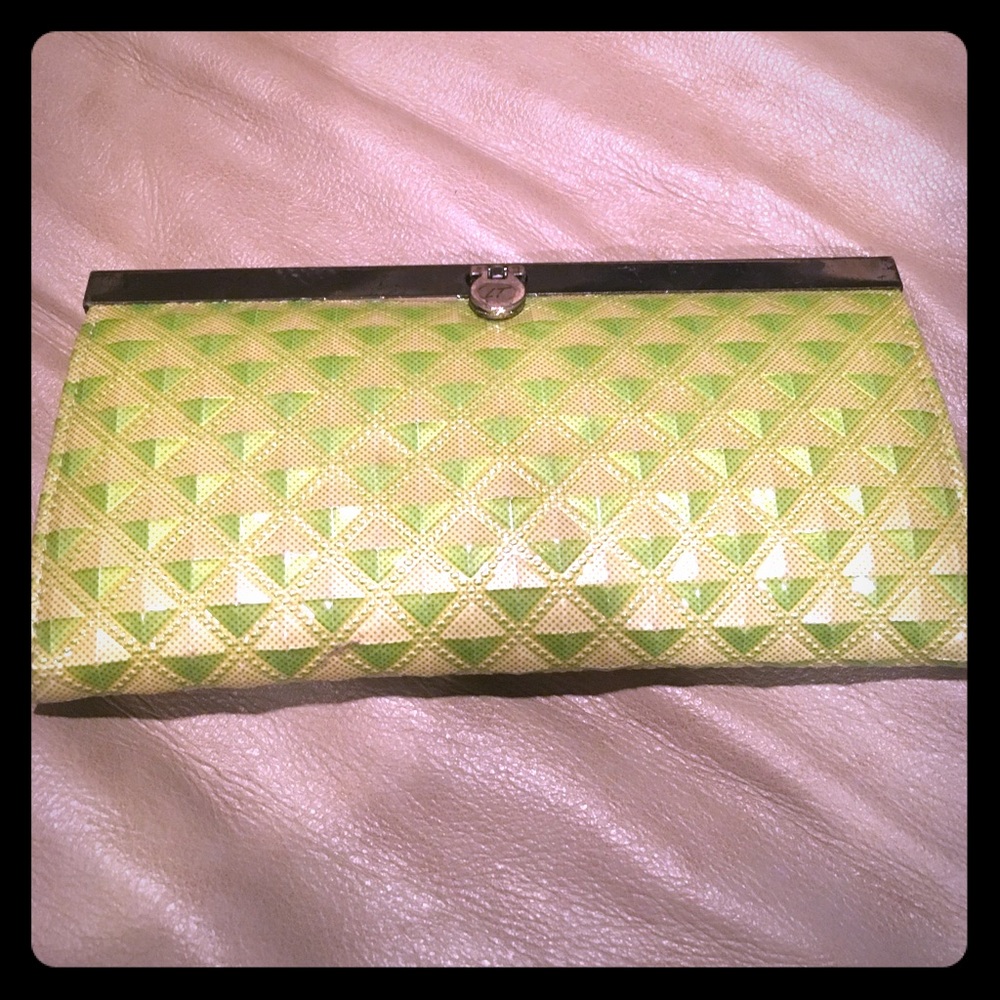 Lime green Lizzie and Tommy small clutch
