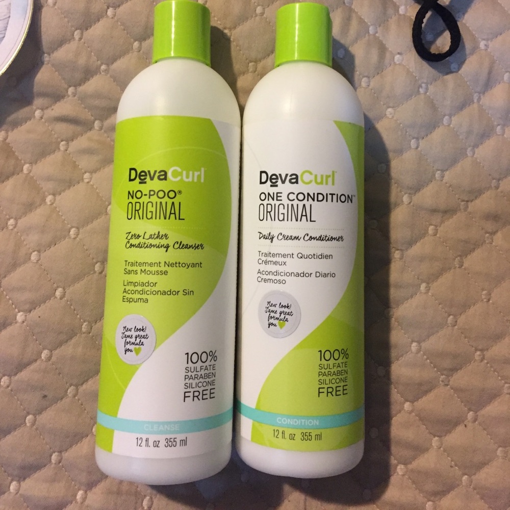 DevaCurl NoPoo Cleanse/DevaCurl Condition/Serum