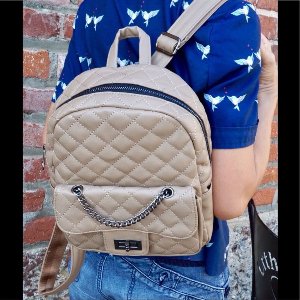 Stylish beige backpack
