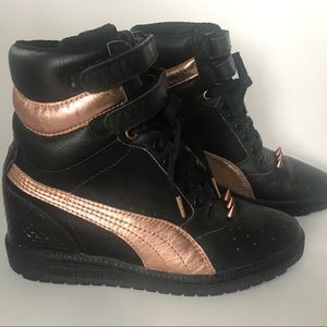 Rose Gold Puma Sky Wedge Sneaker! So Fresh!