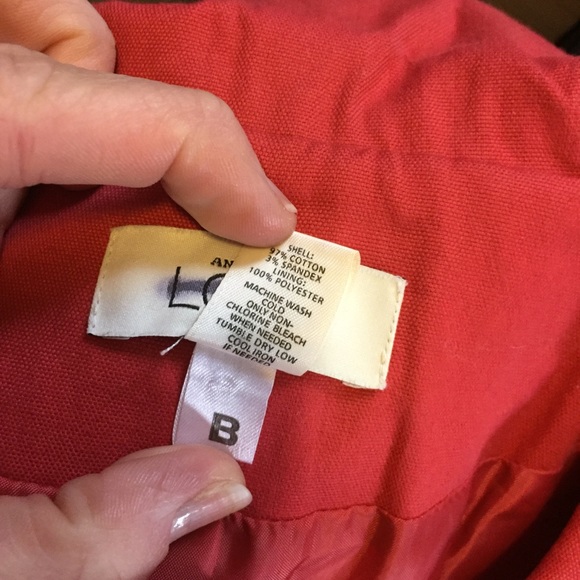 ANN TAYLOR LOFT BRIGHT RED SS CROP BLAZER JACKET 8 - Picture 8 of 13