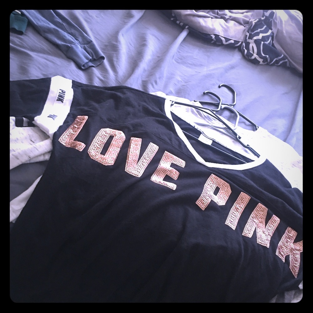 Victoria's Secret pink bling tee