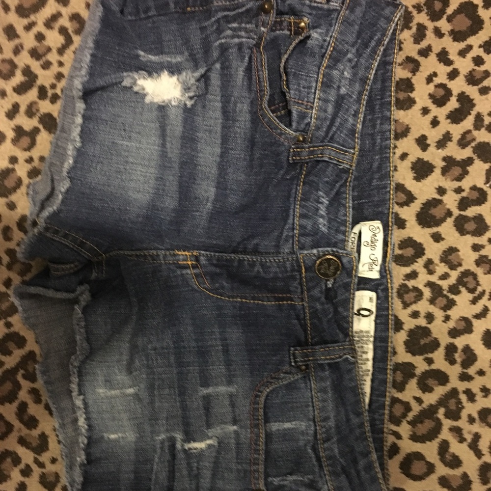 Distressed Jean shorts