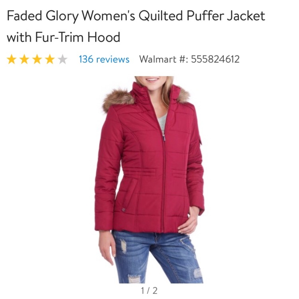 Quilted PufferJacket w Fur Hood