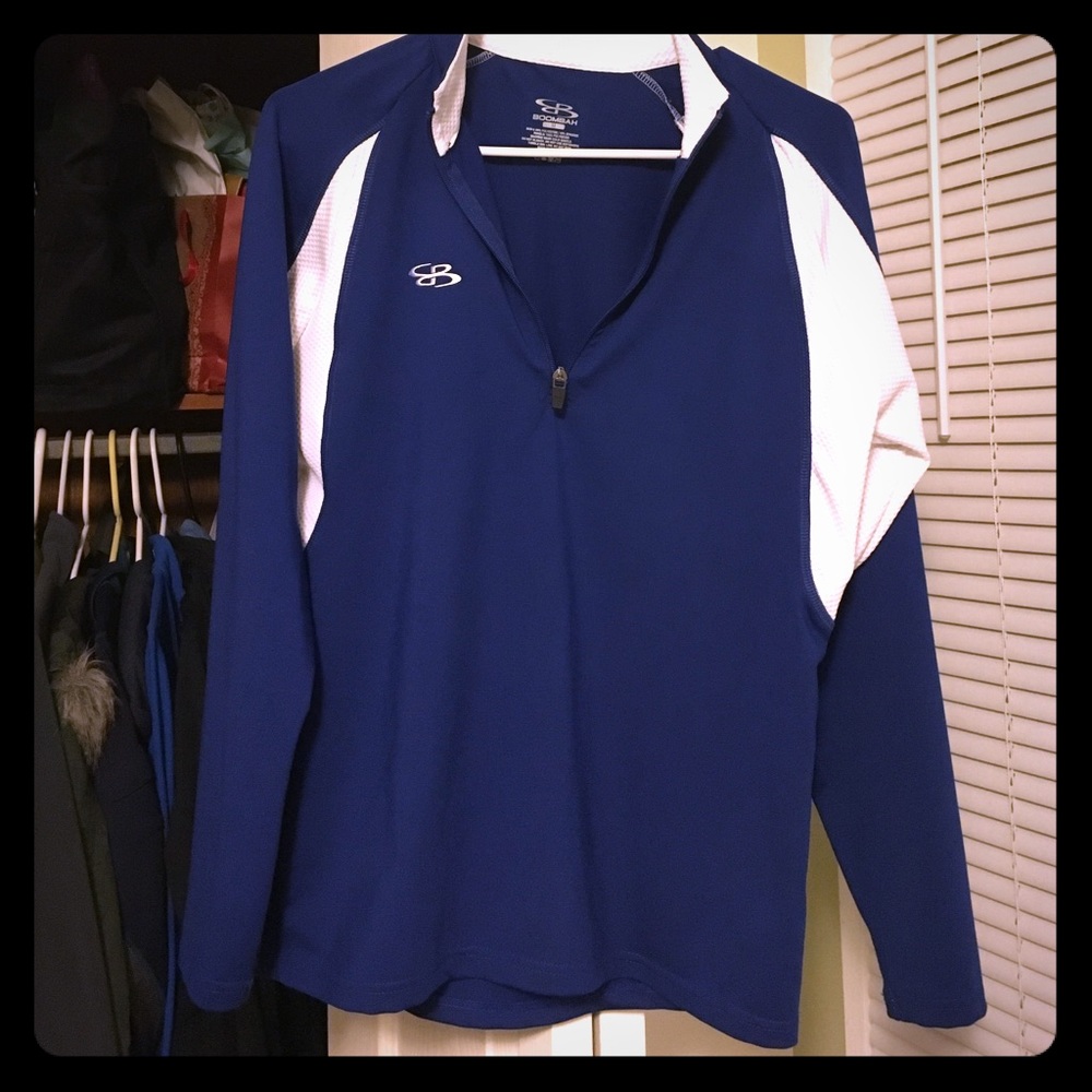 Boombah 1/4 zip up. Royal Blue and White.