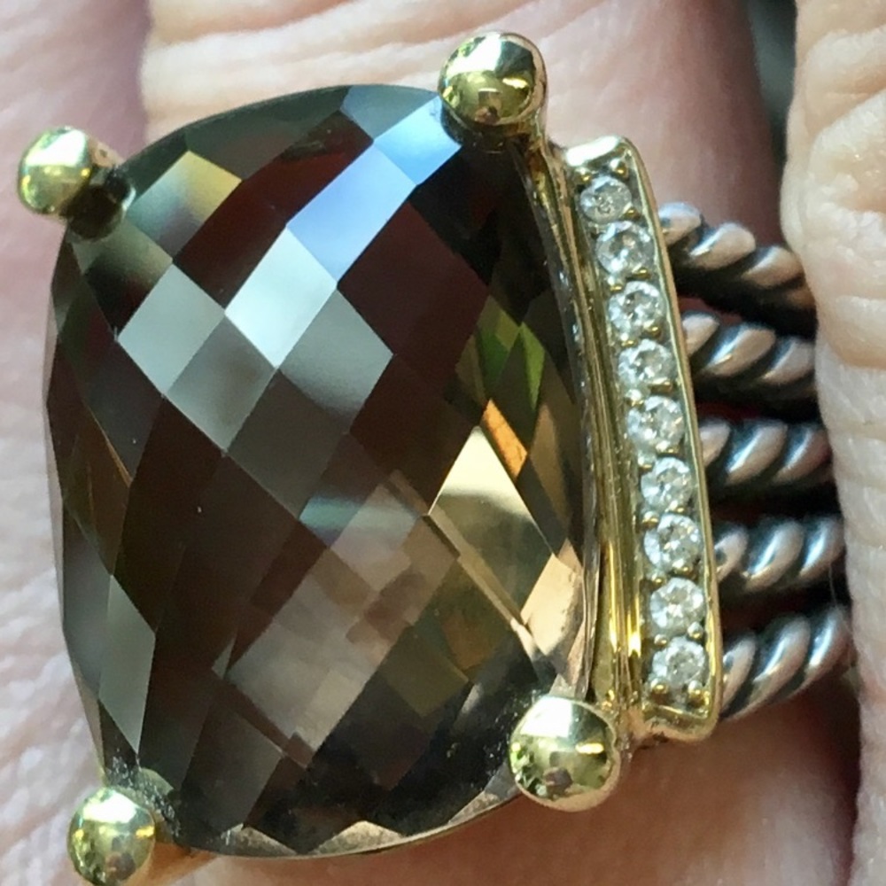 David Yurman Smokey Quartz Women's Ring size 7