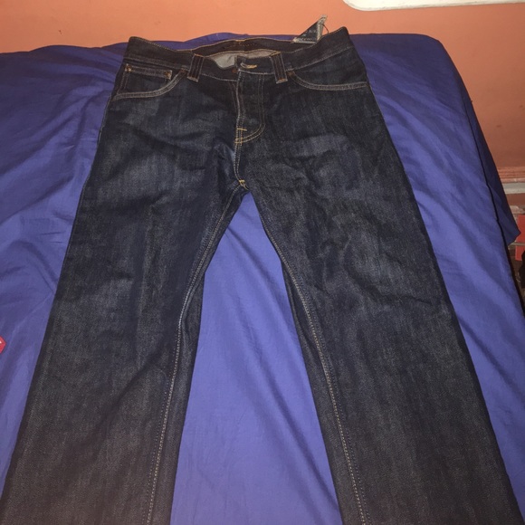 Nudie Jean Co . Men Dark Blue Jean 30W 34L - Picture 3 of 5