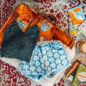 Brandy Melville Ribbed Cropped Tank Top