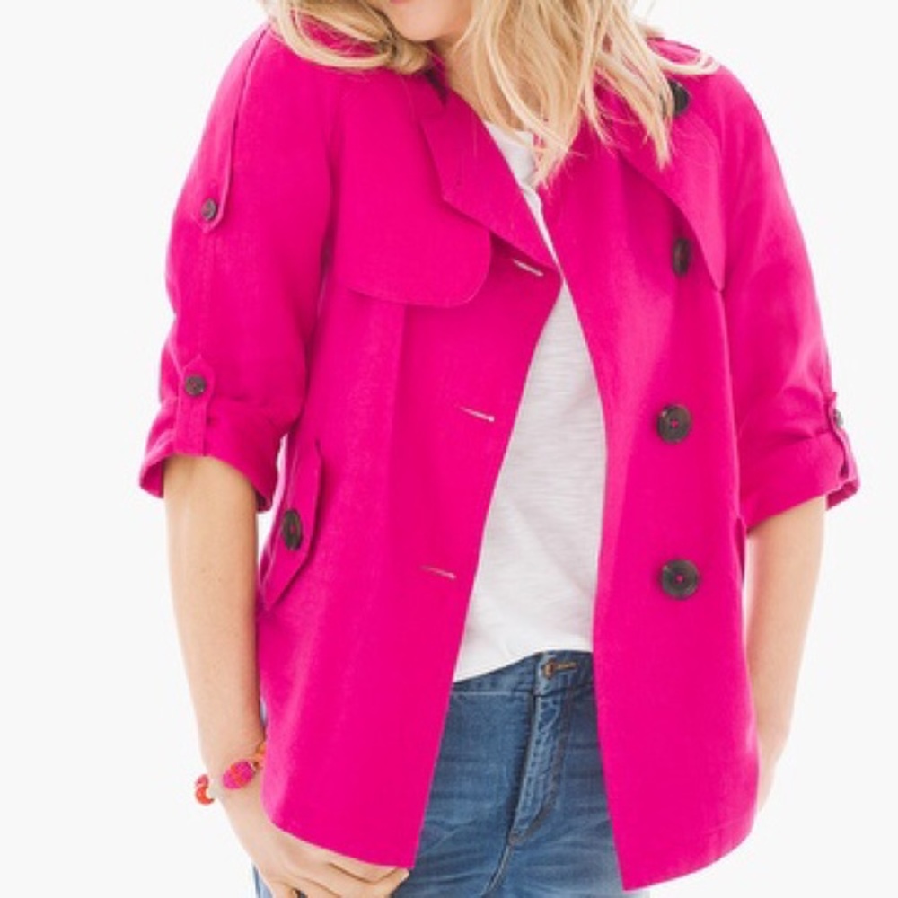 NWT CROPPED LINEN JACKET