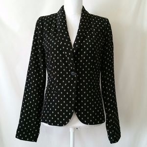 Forever 21 Blazer modern fitted career Black Cream
