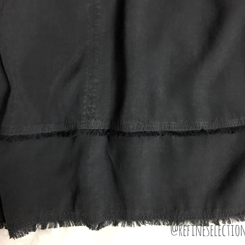 Cloth & Stone Charcoal Grey Frayed Halter Tank Top - Picture 6 of 7