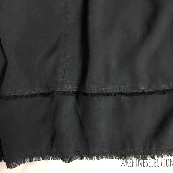 Cloth & Stone Charcoal Grey Frayed Halter Tank Top - Picture 6 of 7