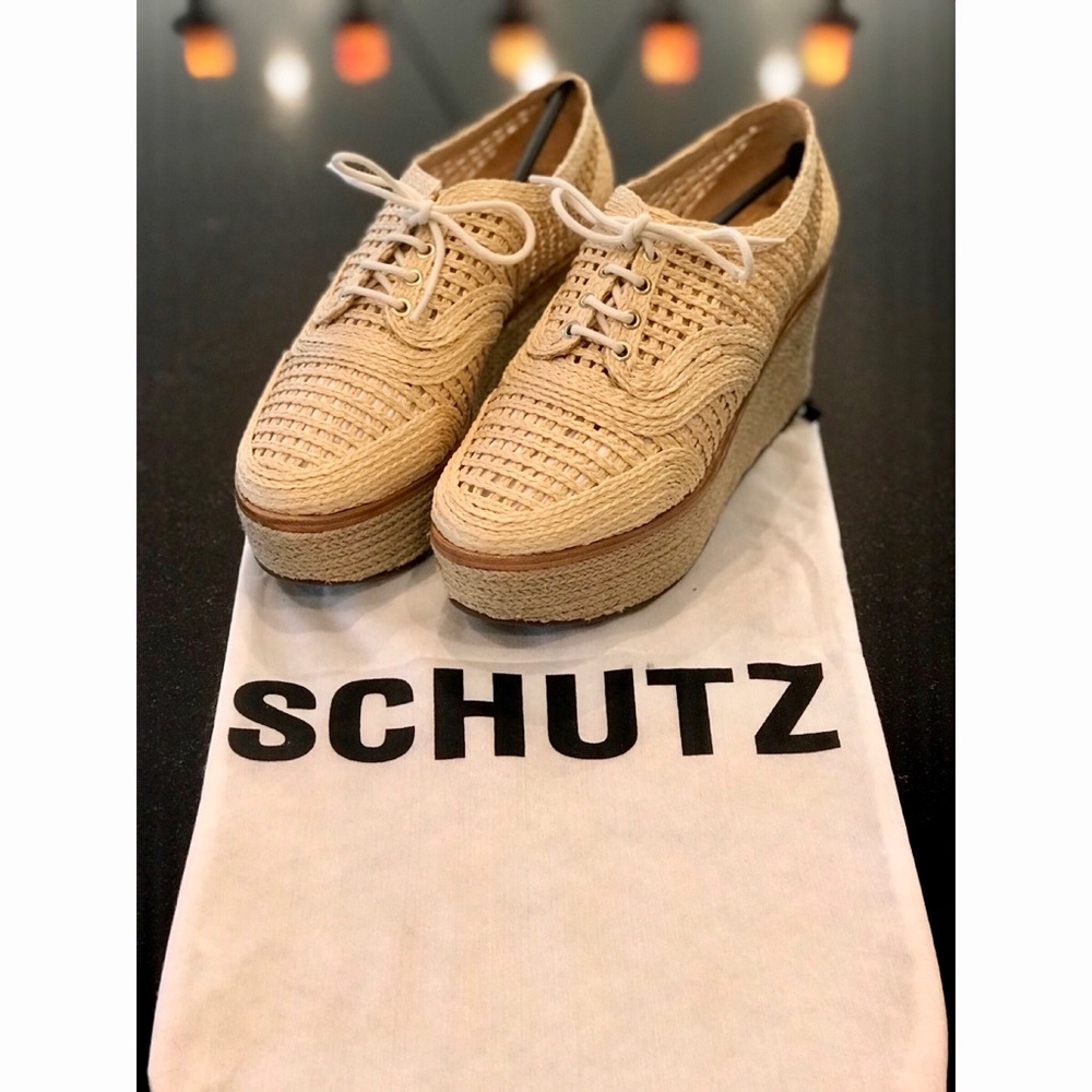 🆕SCHUTZ || Rafia Platform Espadrilles - Picture 5 of 8