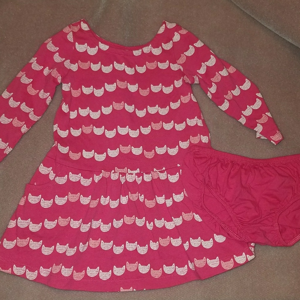 Gymboree cat dress with diaper cover 12-18 mths