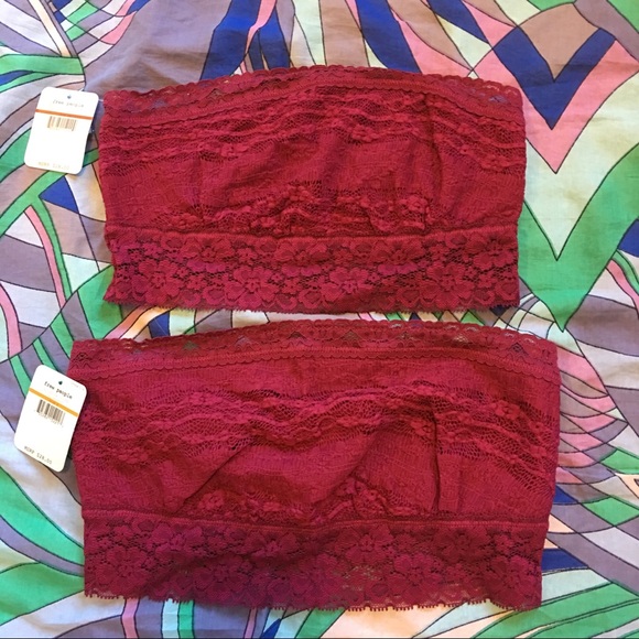 FREE PEOPLE 🌟Lace Trim Bandeau in Boysenberry-NWT - Picture 4 of 5