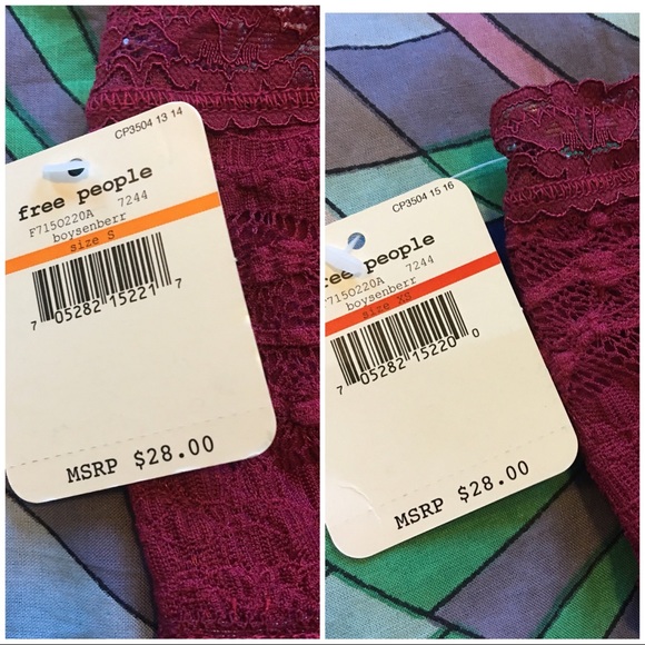 FREE PEOPLE 🌟Lace Trim Bandeau in Boysenberry-NWT - Picture 5 of 5