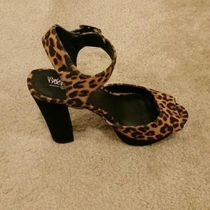 Leopard Print Platform Heels