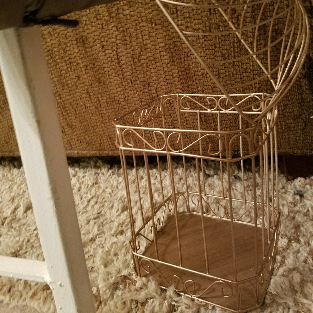 Gold bird cage