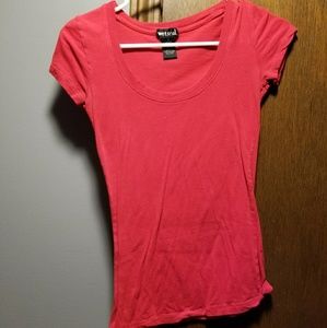 Red short sleeve shirt