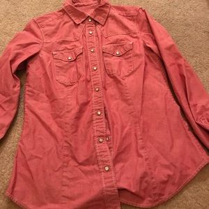 Red button up