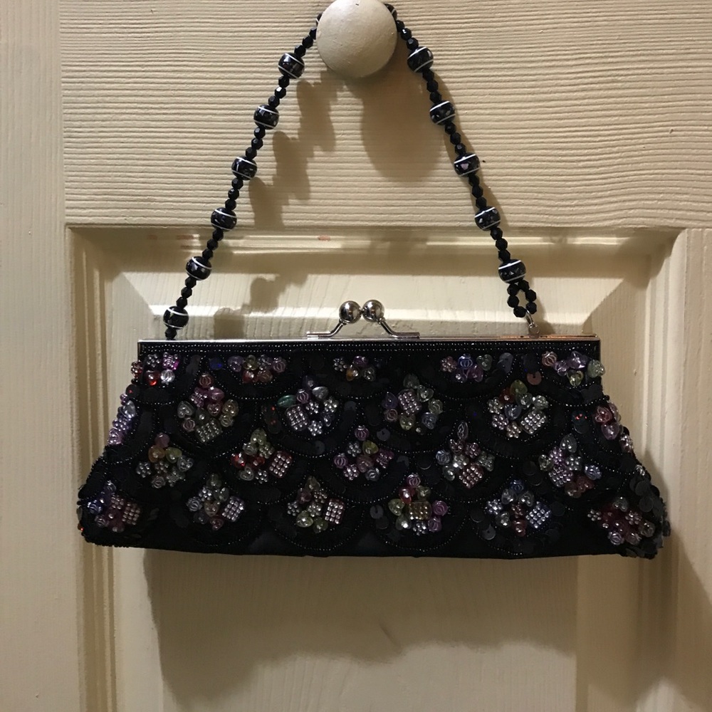 Multi Color Beaded Evening Bag