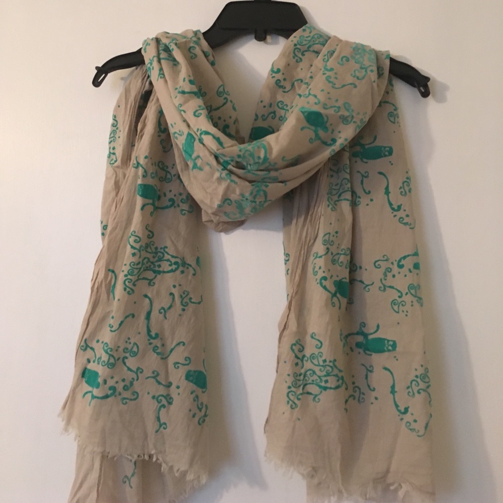 Ansley LA for Anthropologie Velvet Owl Scarf