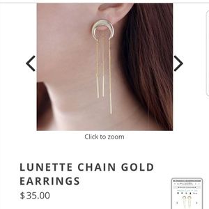 Lunette chain gold earrings