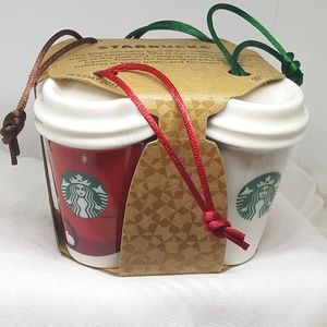 Set of 4 Starbucks Mini Cup Ornaments