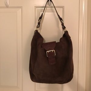 Beautiful brown suede Ralph Lauren hobo
