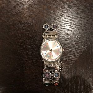 Swatch watch silver  multicolor
