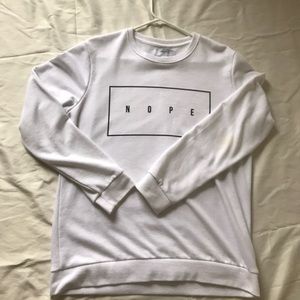 [Forever 21] Men’s crewneck with “nope” graphic