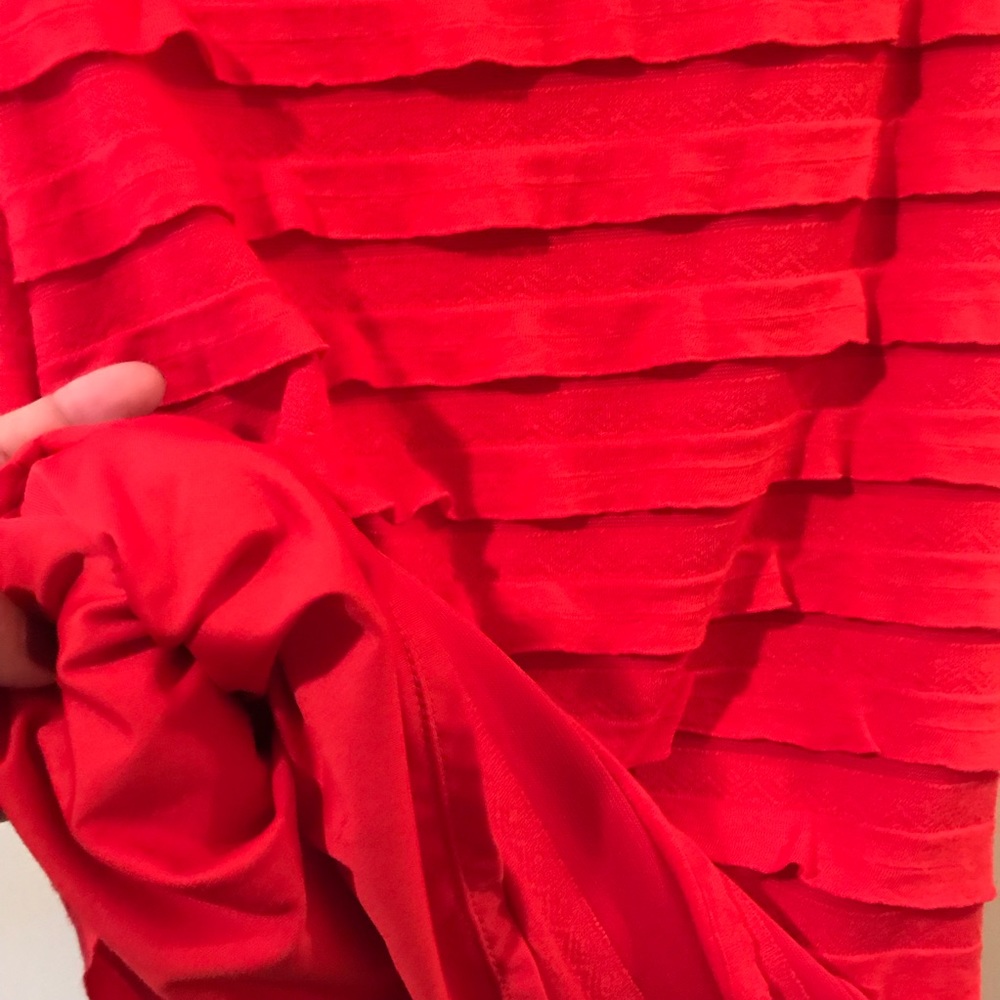 🎈Last Chance🎈Max Studio Red Tiered Dress 🌹 - Picture 5 of 7