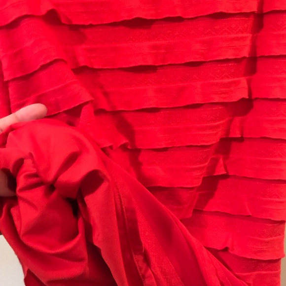 🎈Last Chance🎈Max Studio Red Tiered Dress 🌹 - Picture 5 of 7