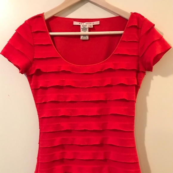 🎈Last Chance🎈Max Studio Red Tiered Dress 🌹 - Picture 3 of 7