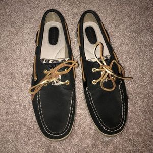 Like new Sperry Top Siders Leopard/Navy